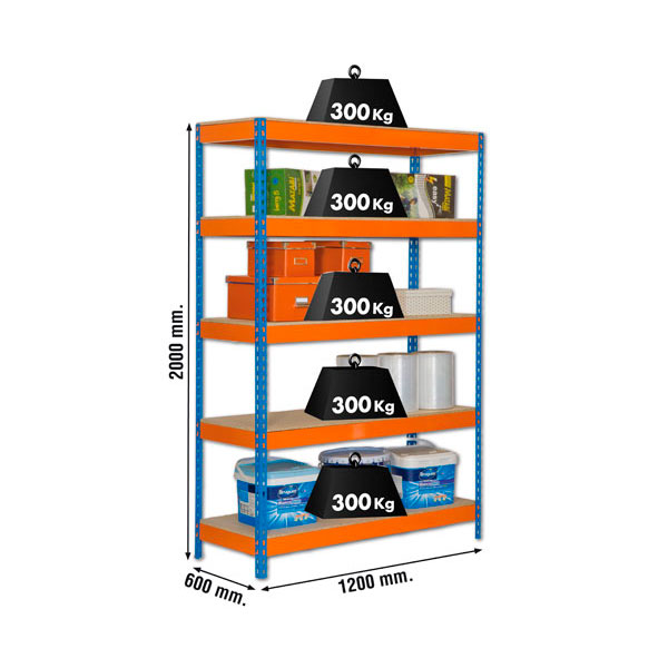 BRICOKING - ESTANTMETCOMFORTPLUS BCA200X100X50 - ESTANTERIAS